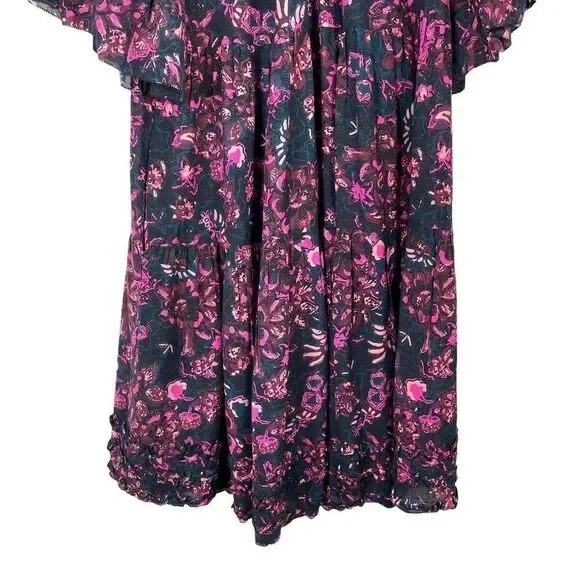 ULLA JOHNSON Fawn floral Dress‎ in Midnight Sz 6